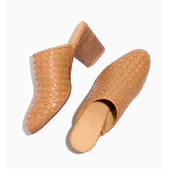 Madewell The Harper Mule in Tan Woven Leather Size 7 - Picture 14 of 14